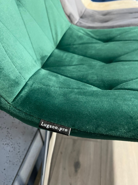 Krzesło tapicerowane BORGO VELVET GREEN SILVER Krzesło tapicerowane BORGO VELVET GREEN SILVER