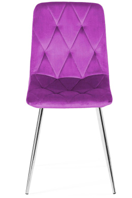Krzesło tapicerowane BORGO VELVET PURPLE SILVER