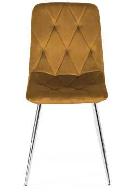 Krzesło tapicerowane BORGO VELVET TRUFLE SILVER