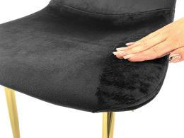 Krzesło tapicerowane GIULIA VELVET BLACK SILVER