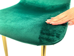 Krzesło tapicerowane GIULIA VELVET GREEN SILVER