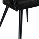 Krzesło plecione Lugano fotel TRECCIA BLACK VELVET SMOKE OUTLET