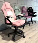 .Fotel obrotowy do biurka CARRERA M ALCANTARA PINK FROST OUTLET