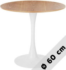 Stół okrągły VICTORY OAK WOOD 60 cm MILK II GATUNEK