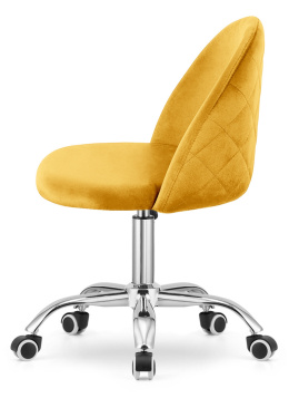 Krzesło obrotowe GLORIA OFFICE MUSTARD VELVET