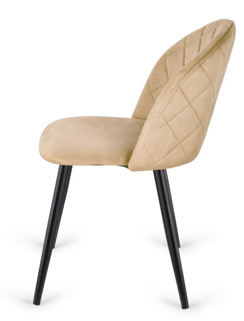 Krzesło tapicerowane GLORIA DIAMOND BEIGE VELVET OUTLET Krzesło tapicerowane GLORIA DIAMOND BEIGE VELVET OUTLET