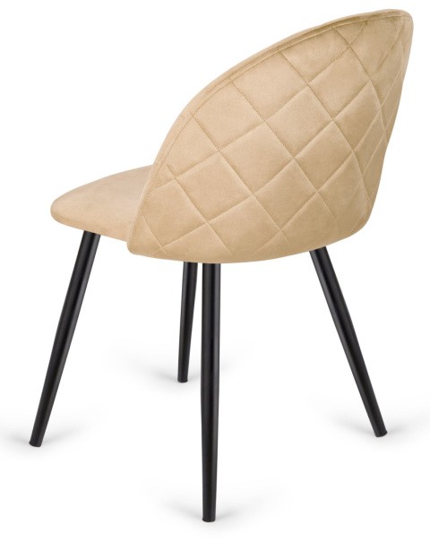 Krzesło tapicerowane GLORIA DIAMOND BEIGE VELVET OUTLET Krzesło tapicerowane GLORIA DIAMOND BEIGE VELVET OUTLET