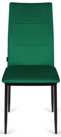 Krzesła tapicerowane Zestaw 4 VALVA DUO VELVET GREEN