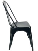 Zestaw 4 sztuk krzeseł metalowych loft CORSICA BLACK TOLIX