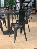 Zestaw 4 sztuk krzeseł metalowych loft CORSICA BLACK TOLIX