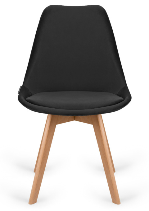 Krzesło skandynawskie MONZA GRANDE BLACK VELVET Krzesło skandynawskie MONZA GRANDE BLACK VELVET