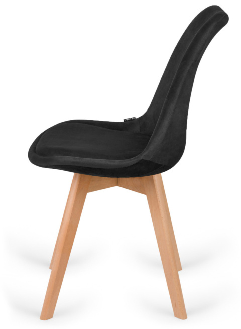 Krzesło skandynawskie MONZA GRANDE BLACK VELVET Krzesło skandynawskie MONZA GRANDE BLACK VELVET