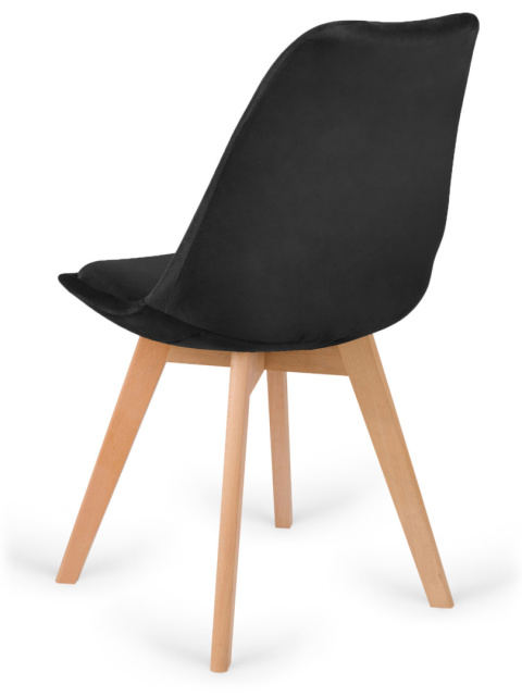 Krzesło skandynawskie MONZA GRANDE BLACK VELVET Krzesło skandynawskie MONZA GRANDE BLACK VELVET