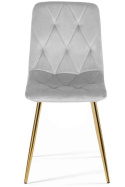 Krzesło tapicerowane BORGO VELVET LIGHT GREY GOLD II GATUNEK
