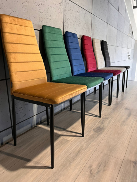 Krzesło tapicerowane VALVA LINE VELVET TRUFLE OUTLET Krzesło tapicerowane VALVA LINE VELVET TRUFLE OUTLET
