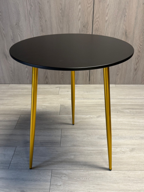 Stół okrągły VINCI BLACK 70 cm GOLD Stół okrągły VINCI BLACK 70 cm GOLD