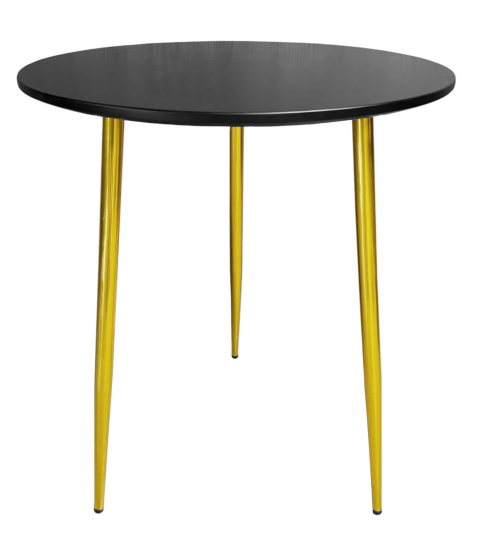 Stół okrągły VINCI BLACK 70 cm GOLD Stół okrągły VINCI BLACK 70 cm GOLD