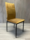 Krzesła tapicerowane Zestaw 4 VALVA DUO VELVET BROWN