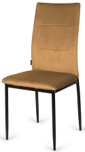 Krzesła tapicerowane Zestaw 4 VALVA DUO VELVET BROWN