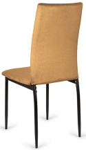 Krzesła tapicerowane Zestaw 4 VALVA DUO VELVET BROWN