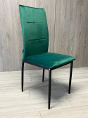 Krzesła tapicerowane Zestaw 4 VALVA DUO VELVET GREEN