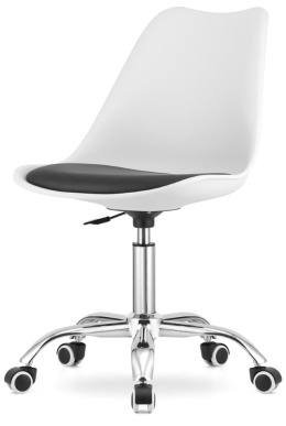 Krzesło obrotowe MONZA OFFICE WHITE + BLACK PU