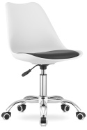 Krzesło obrotowe MONZA OFFICE WHITE + BLACK PU