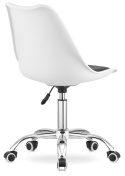 Krzesło obrotowe MONZA OFFICE WHITE + BLACK PU