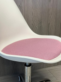 Krzesło obrotowe MONZA OFFICE WHITE + PINK FABRIC II