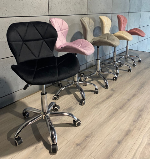 Krzesło obrotowe VASTO OFFICE VELVET BLACK Krzesło obrotowe VASTO OFFICE VELVET BLACK
