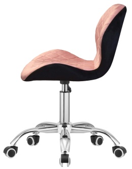 Krzesło obrotowe VASTO OFFICE VELVET PINK + BLACK CARO