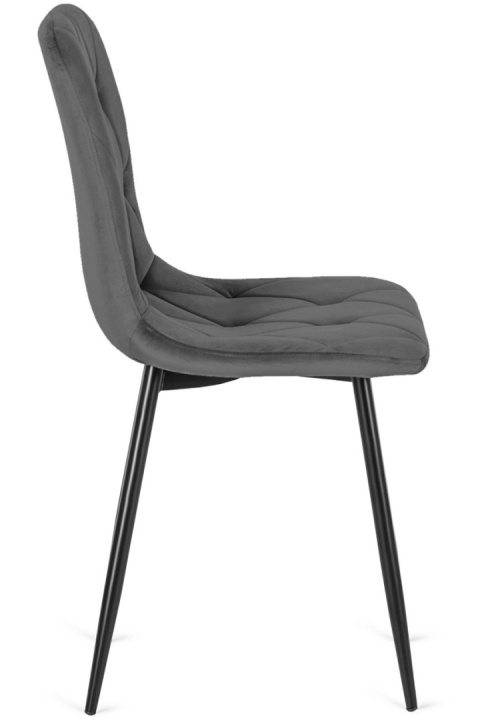 Krzesło tapicerowane BORGO VELVET DARK GREY II GATUNEK Krzesło tapicerowane BORGO VELVET DARK GREY II GATUNEK