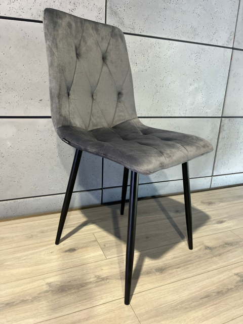 Krzesło tapicerowane BORGO VELVET DARK GREY II GATUNEK Krzesło tapicerowane BORGO VELVET DARK GREY II GATUNEK