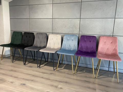 Krzesło tapicerowane BORGO VELVET DARK GREY II GATUNEK Krzesło tapicerowane BORGO VELVET DARK GREY II GATUNEK