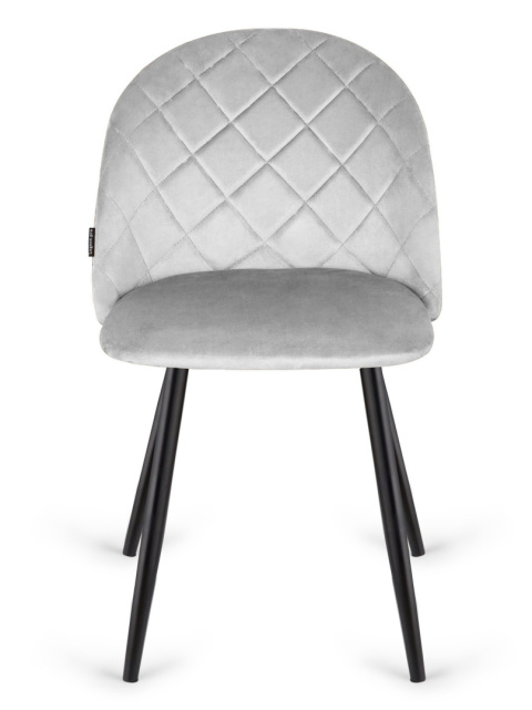 Krzesło tapicerowane GLORIA DIAMOND GREY VELVET OUTLET Krzesło tapicerowane GLORIA DIAMOND GREY VELVET OUTLET