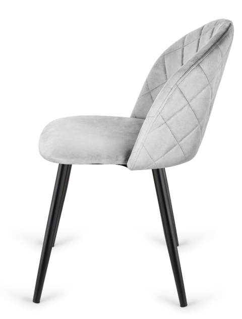 Krzesło tapicerowane GLORIA DIAMOND GREY VELVET OUTLET Krzesło tapicerowane GLORIA DIAMOND GREY VELVET OUTLET