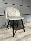Krzesło tapicerowane GLORIA DIAMOND GREY VELVET OUTLET
