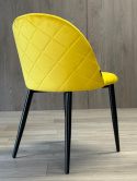 Krzesło tapicerowane GLORIA MUSTARD VELVET