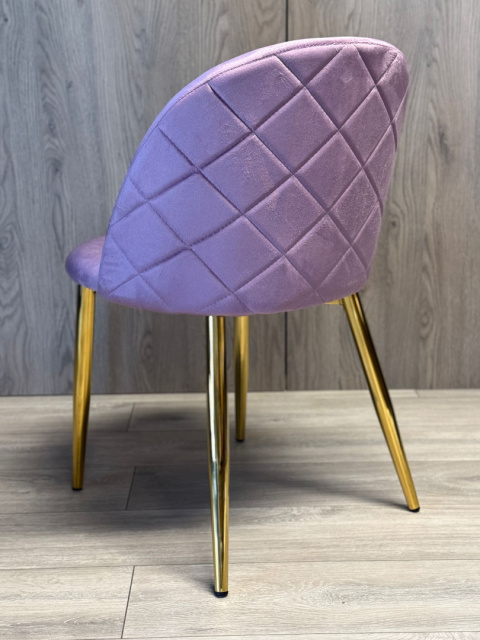 Krzesło tapicerowane GLORIA VIOLET VELVET GOLD Krzesło tapicerowane GLORIA VIOLET VELVET GOLD