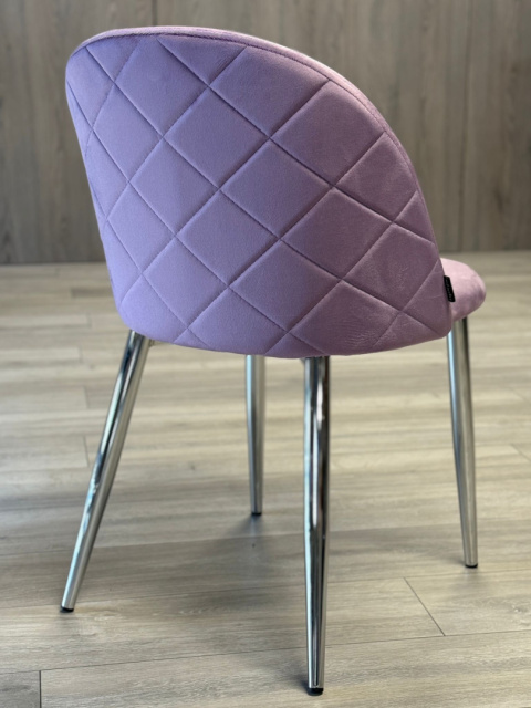 Krzesło tapicerowane GLORIA VIOLET VELVET SILVER Krzesło tapicerowane GLORIA VIOLET VELVET SILVER