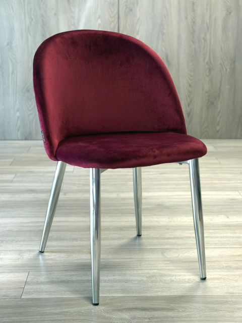 Krzesło tapicerowane GLORIA WINE VELVET SILVER Krzesło tapicerowane GLORIA WINE VELVET SILVER