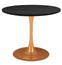 Stół okrągły VICTORY BLACK WOOD 70 cm COPPER