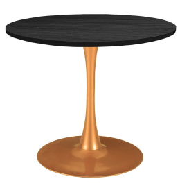 Stół okrągły VICTORY BLACK WOOD 70 cm COPPER