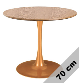 Stół okrągły VICTORY DARK WOOD 70 cm COPPER