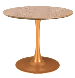 Stół okrągły VICTORY DARK WOOD 70 cm COPPER