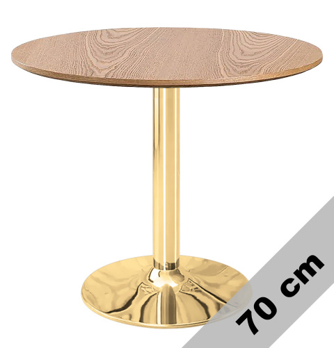 Stół okrągły VICTORY DARK WOOD 70 cm GOLD Stół okrągły VICTORY DARK WOOD 70 cm GOLD