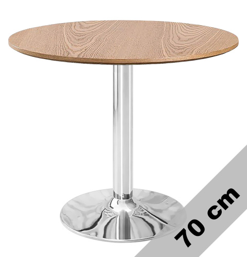 Stół okrągły VICTORY DARK WOOD 70 cm SILVER Stół okrągły VICTORY DARK WOOD 70 cm SILVER
