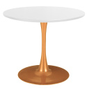 Stół okrągły VICTORY WHITE 70 cm COPPER