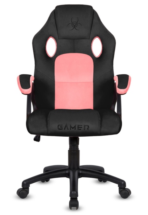 Fotel obrotowy do biurka CARRERA M ALCANTARA BLACK + PINK Fotel obrotowy do biurka CARRERA M ALCANTARA BLACK + PINK