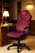Fotel obrotowy do biurka SPIDER BURGUNDY ALCANTARA